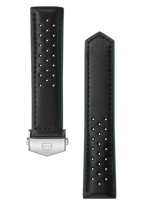 Carrera 41MM Black Perforated Leather Strap - OM Luxury