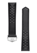 Carrera 39MM Black Perforated Leather Strap - OM Luxury
