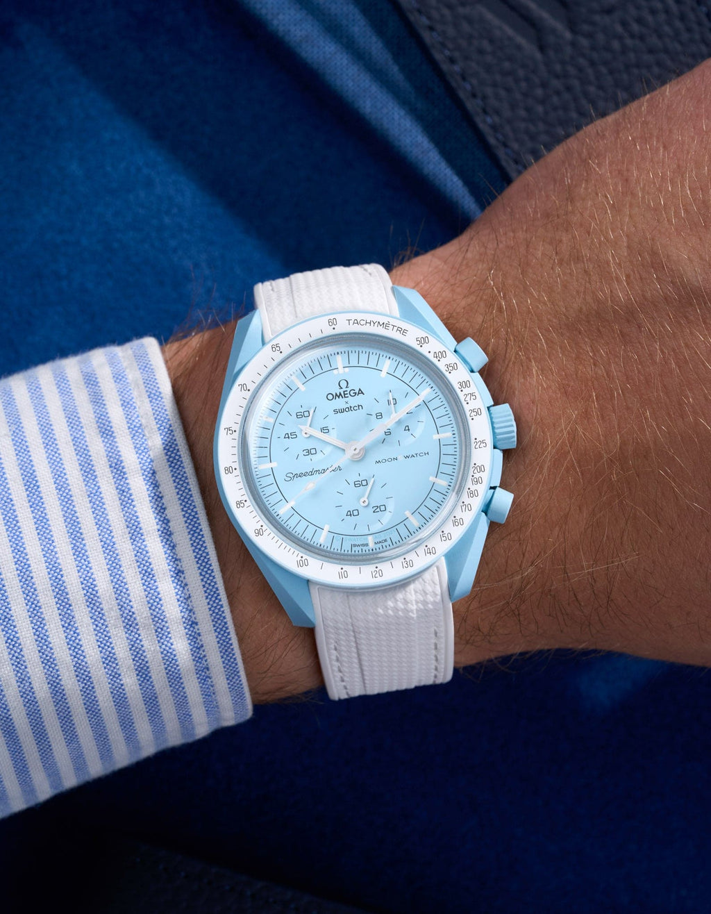 Curved Vertech Rubber Strap - White - OM Luxury